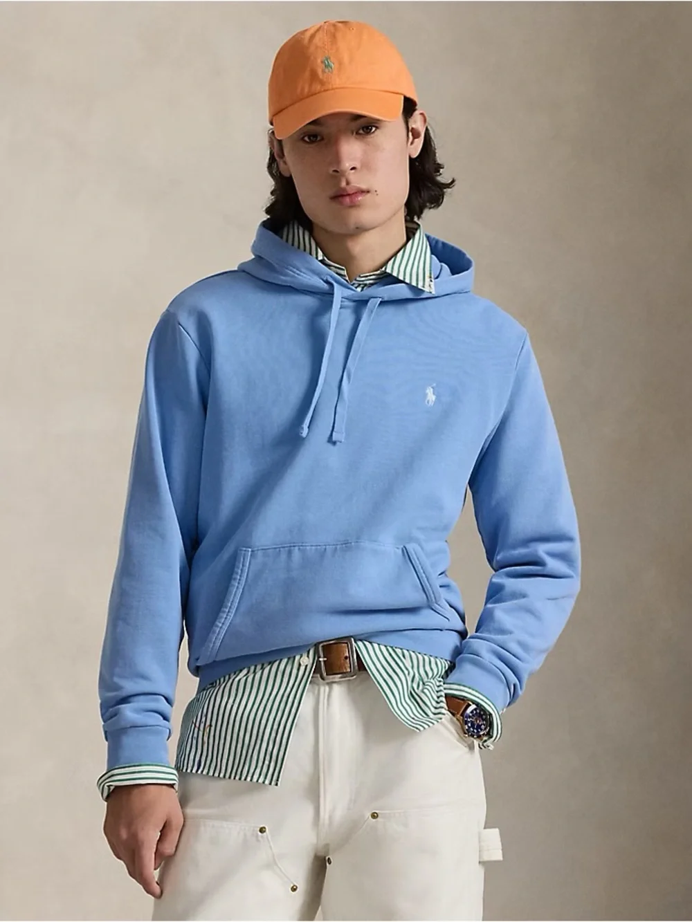 Polo men’s hoodie loop back fleece hoodie